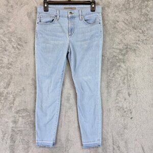 Joe's Jeans Skinny Crop Jeans Womens 28 Light Wash Stretch Denim Cynthia Raw Hem